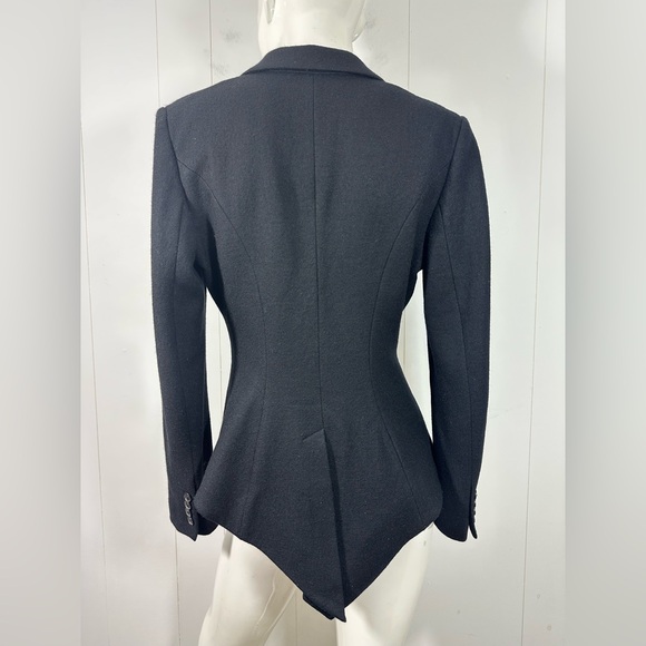 Ralph Lauren Sport Size 8 Black 100% Wool Tailcoat Tailored Blazer Women's - Picture 6 of 16